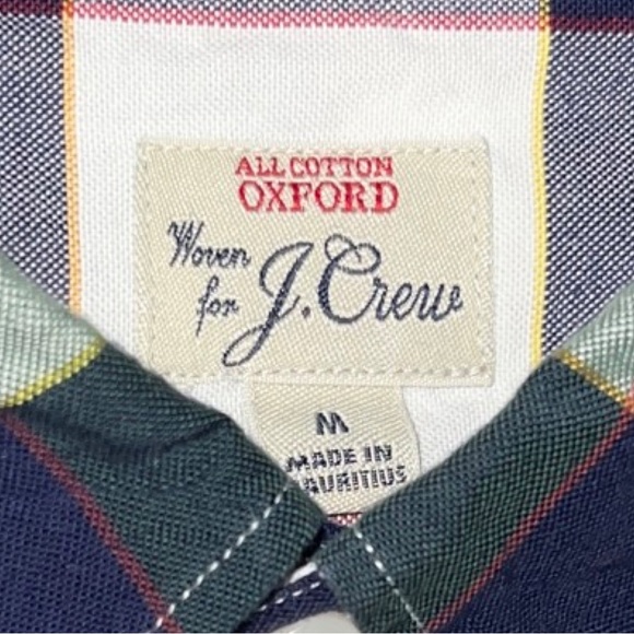 J. Crew Men’s Slim All Cotton Oxford Shirt Buffalo Check - Picture 7 of 13